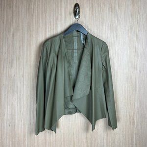 Zara Collarless No Closure Faux Leather Vegan